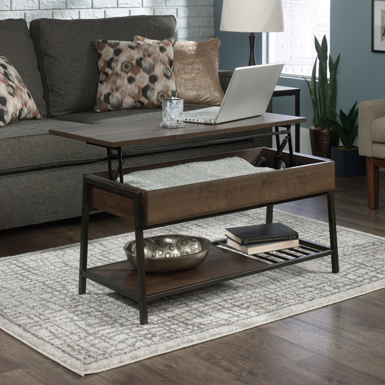 Gracie Oaks Haneline Lift Top 4 Legs Coffee Table with Storage